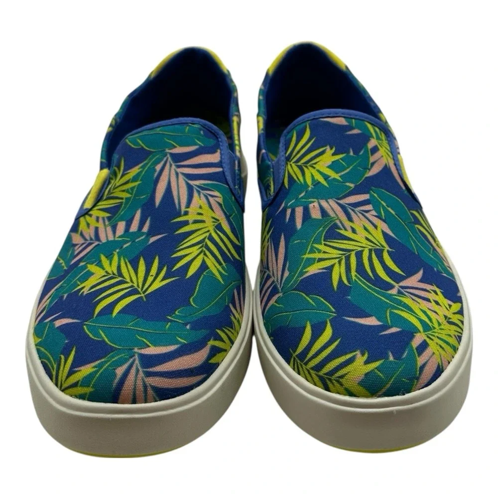 Olukai Lae'Ahi Pa'i Shoes Mens Sz 12 Sunset Blue Aloha Slip On Sneakers Tropical
